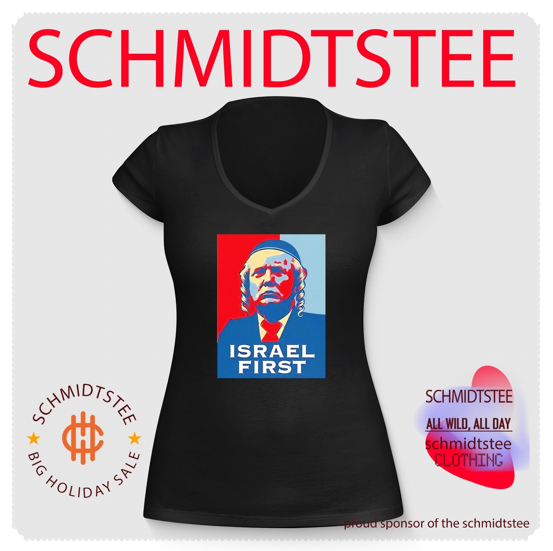 Israel first Trump face shirt