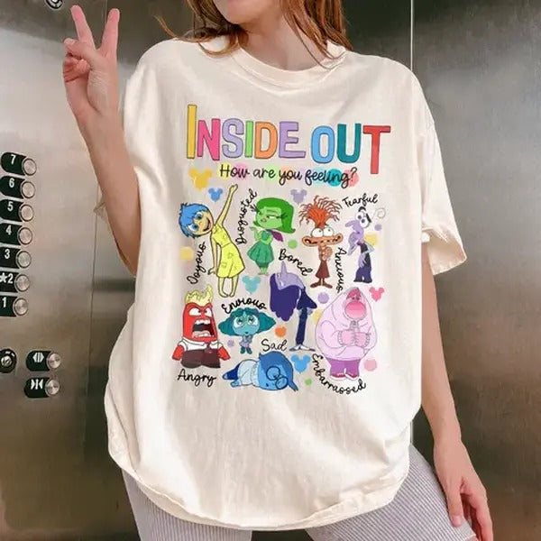 'S Okay Feel All Feels Shirt Mental Health Matter Shirt Emotional Support Shirt Feelings Shirt Inside Out 2shirt T-Shirts
