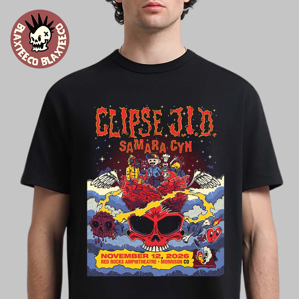 JID X Clipse X Samara Cyn Morrison Colorado 2026 Event Poster At Red Rocks Amphitheatre On November 12 2026 T-Shirt