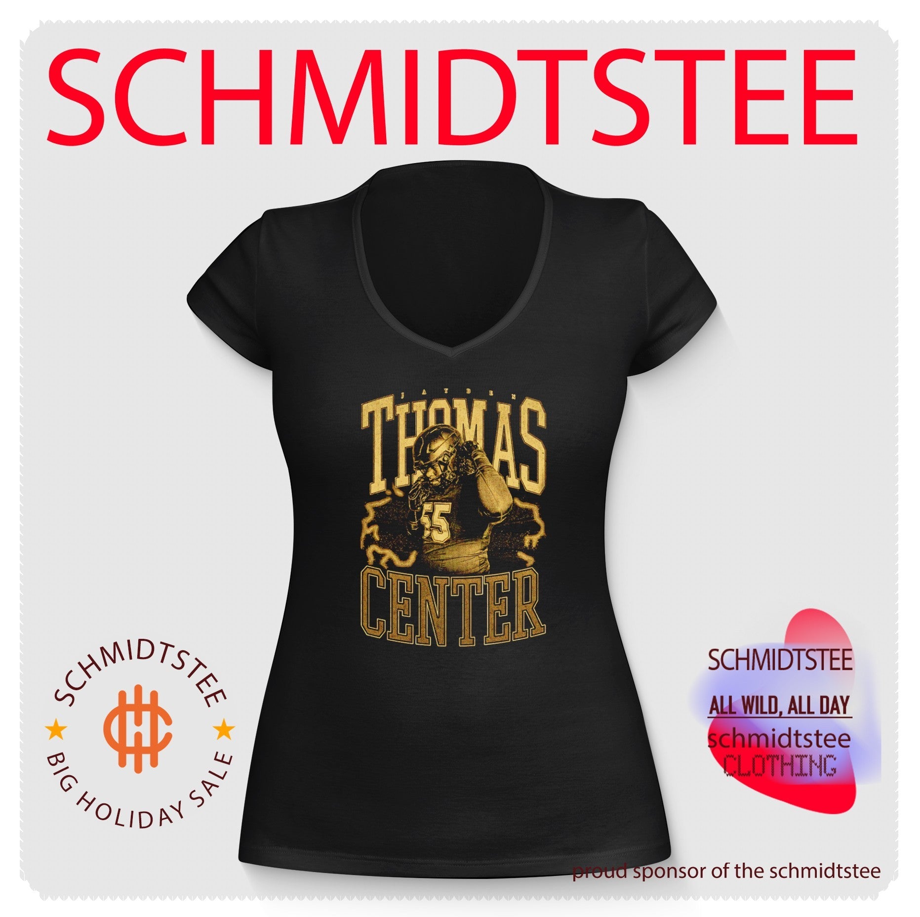 Jayden Thomas Center 55 football offensive lineman shirt