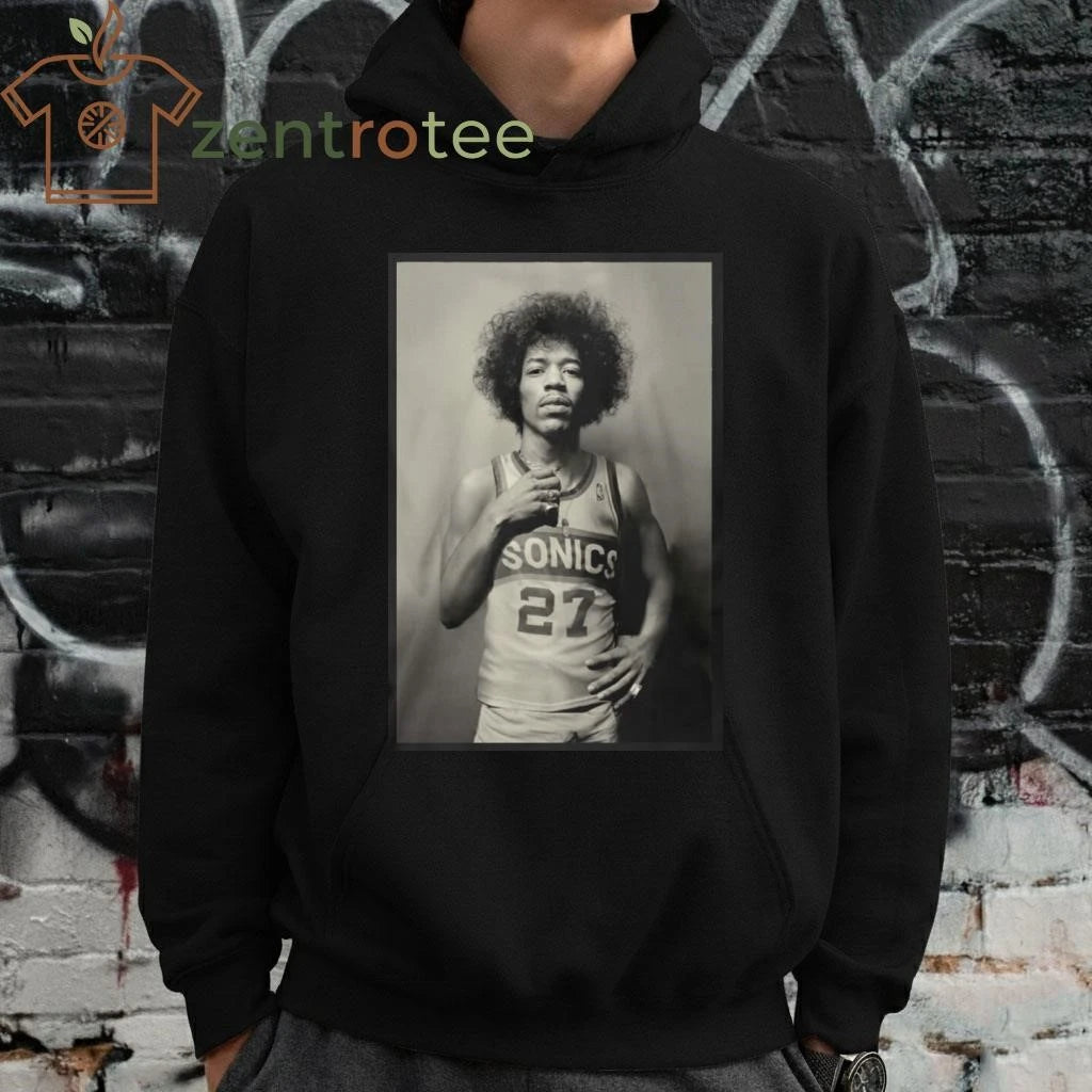 Jimi Hendrix Sonics basketball tee