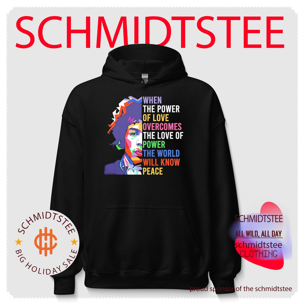 Jimi Hendrix when the power of love overcomes the love of power the world will know peace shirt