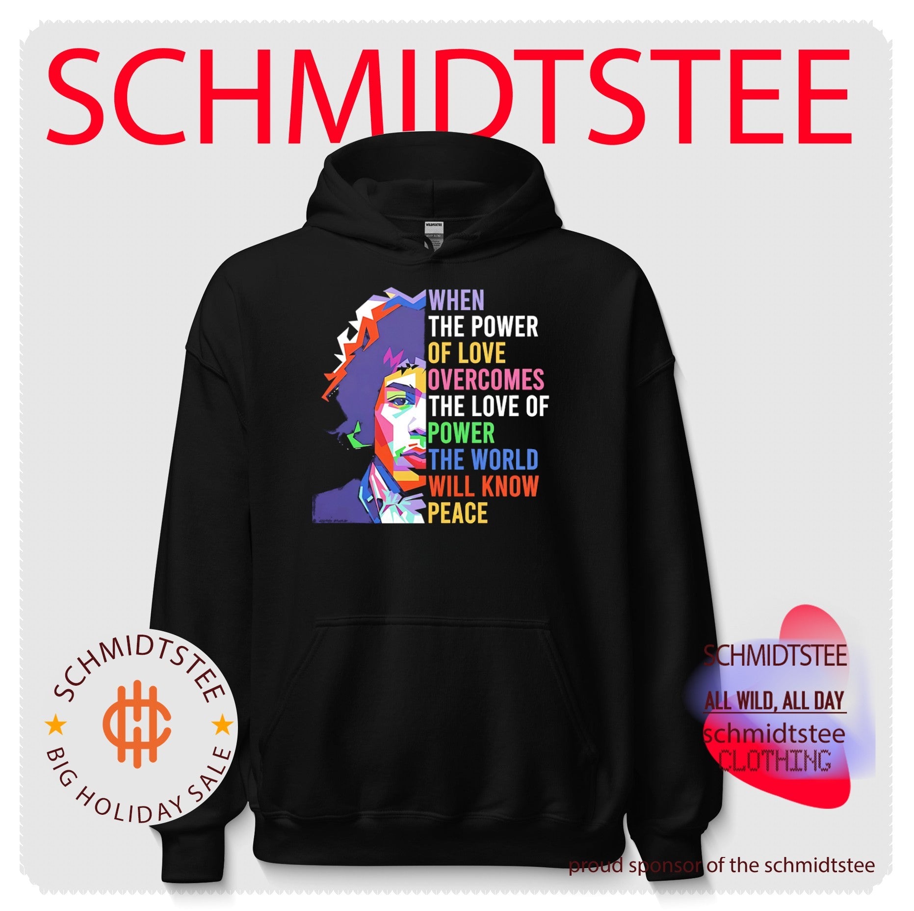 Jimi Hendrix when the power of love overcomes the love of power the world will know peace shirt