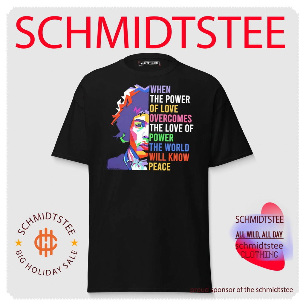 Jimi Hendrix when the power of love overcomes the love of power the world will know peace shirt