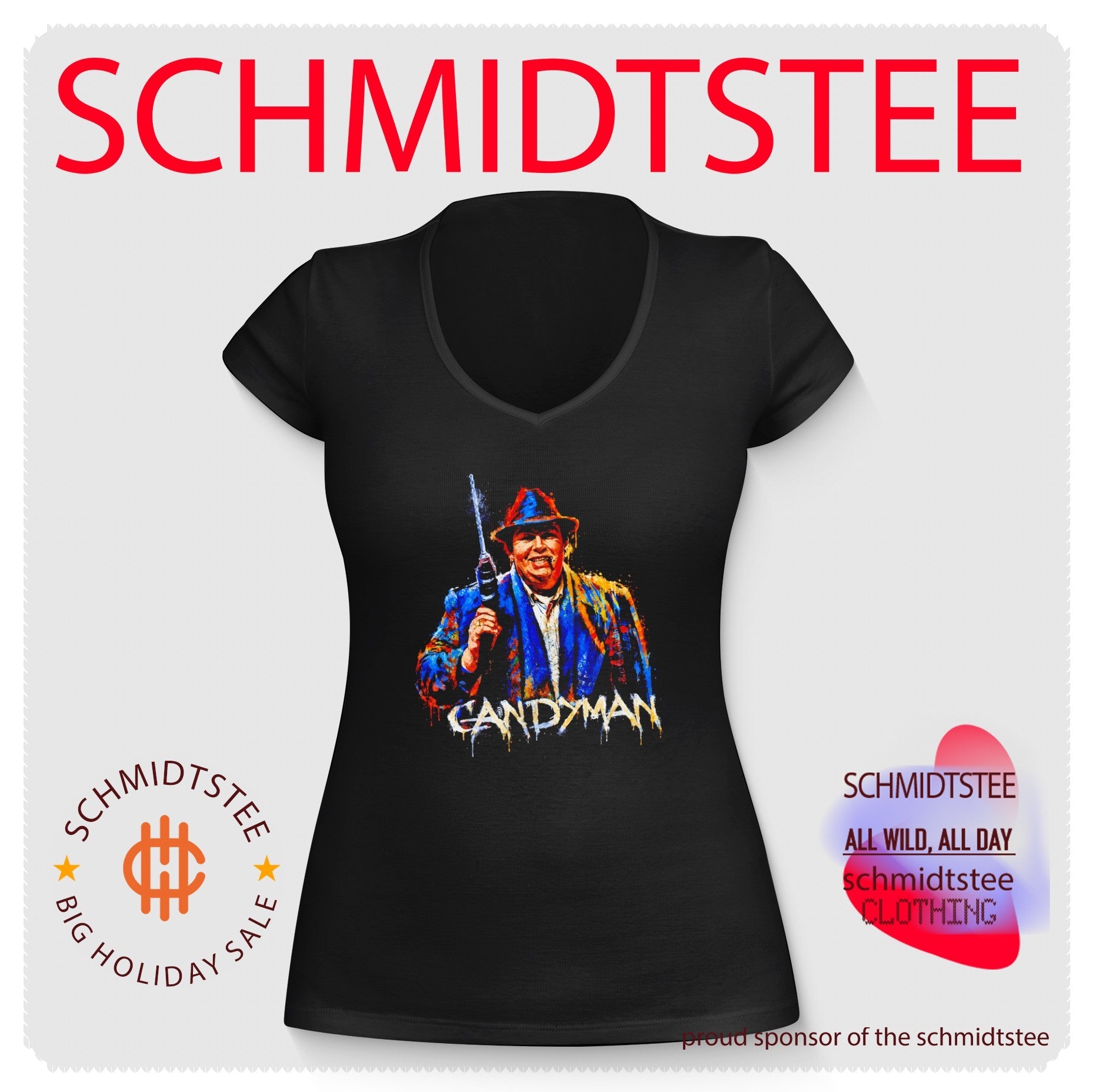 John Candy Candyman Distressed Mashup parody shirt