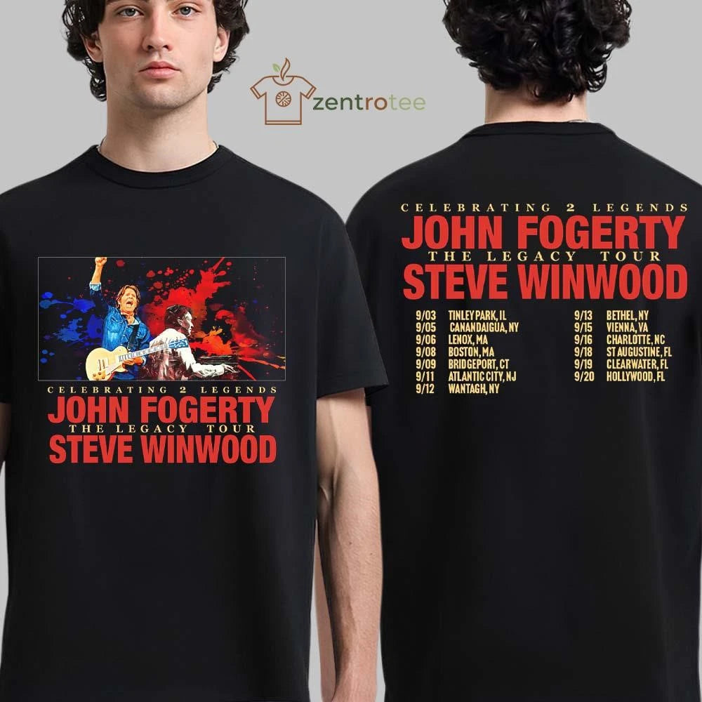 John Fogerty With Steve Winwood Celebrating 2 Legends The Legacy Tour 2026 Schedule Dates tee