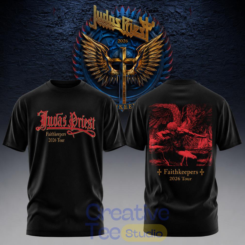 Judas Priest Faithkeepers 2026 Tour Wings Black Edition 3D Shirt