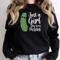Just Girl Who Loves Pickles Pickles Lover Pickle Woman Cucumber Long Sleeve Foodie Bday T-Shirts