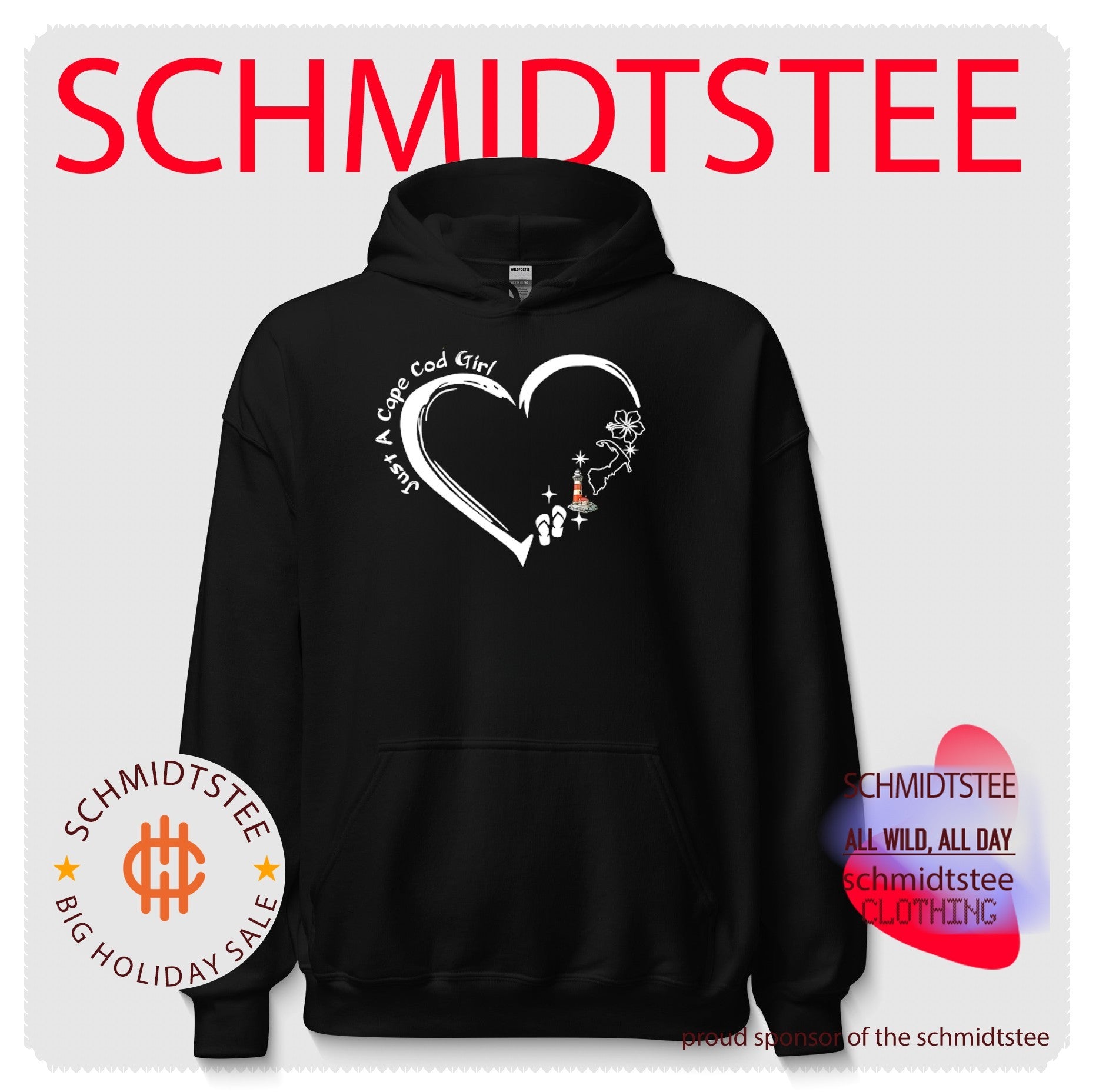 Just a cape cod girl graphic heart shirt