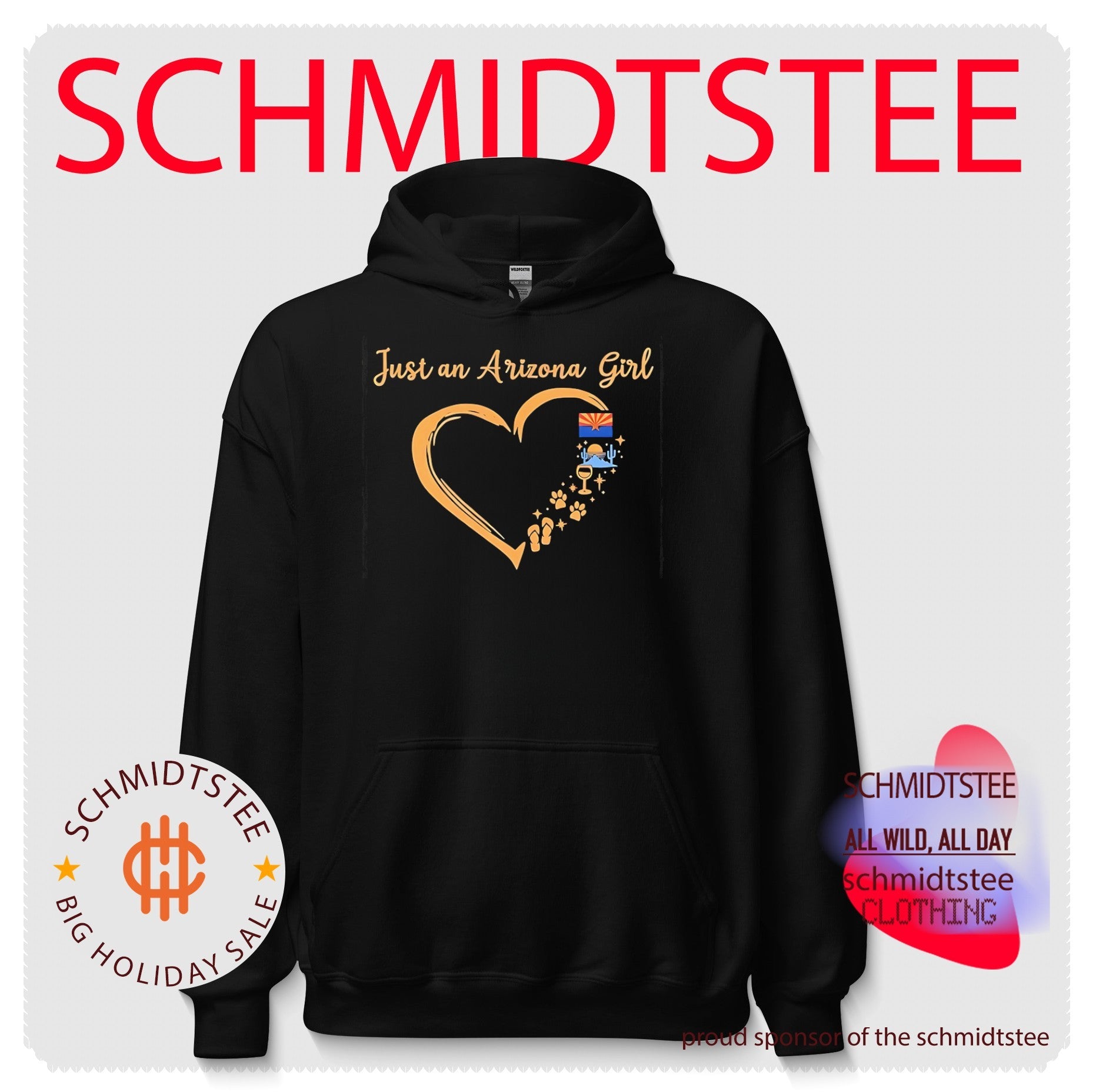 Just an Arizona Girl graphic heart shirt
