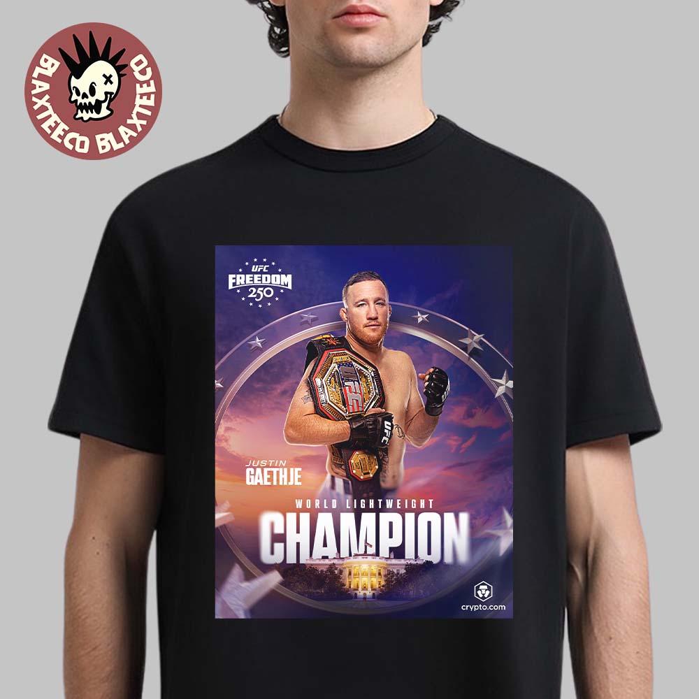 Justin Gaethje UFC Freedom 250 World Lightweight Champion Unisex T-Shirt