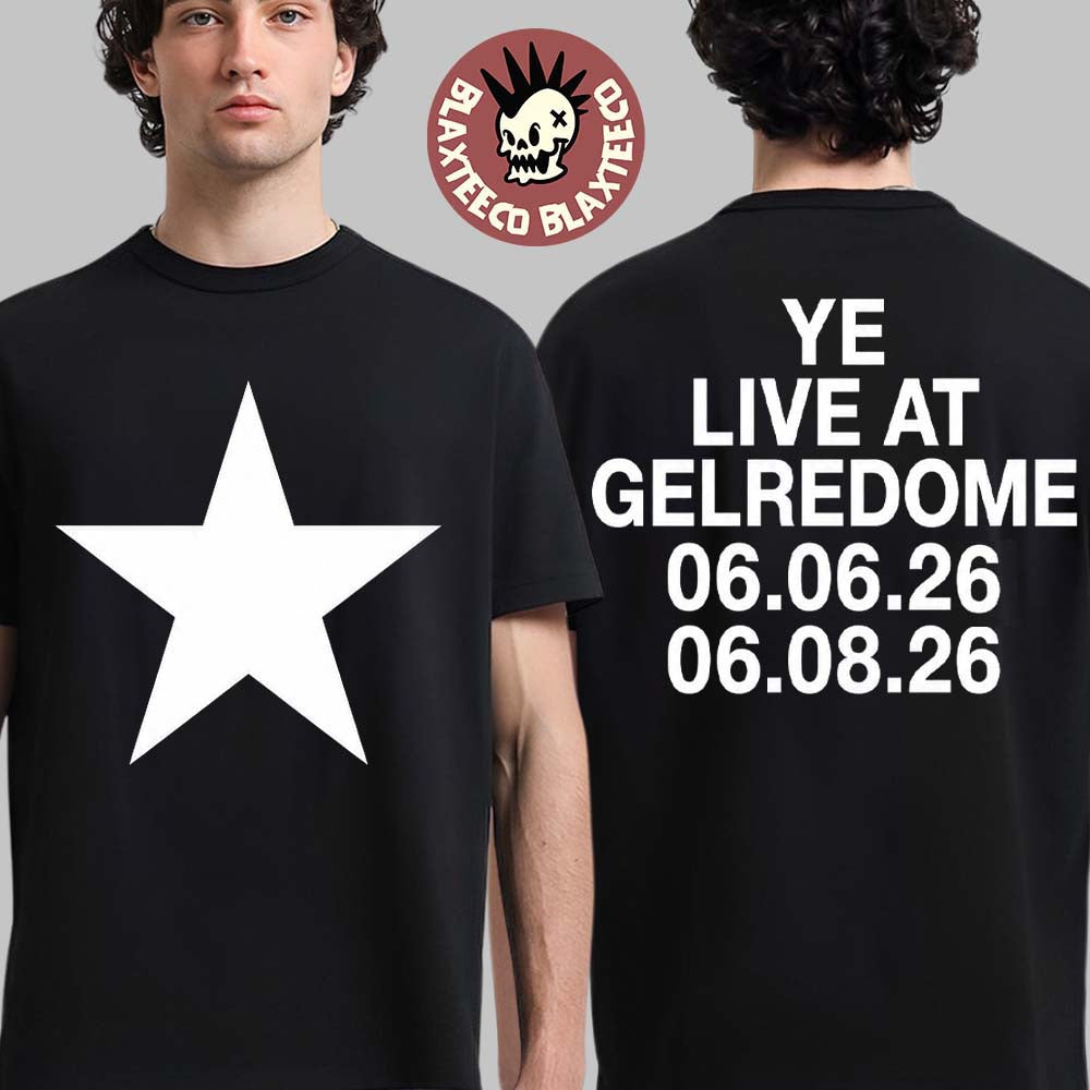 Kanye West Live At Gelredome Netherlands 2026 Concert Merch On June 6 And 8 2026 Star T-Shirt