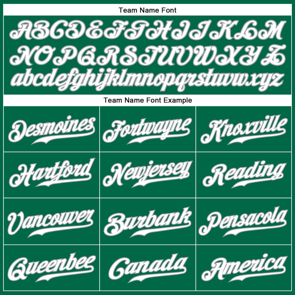 Custom Kelly Green White-Gray Authentic Sleeveless St Patricks Day Baseball Jersey