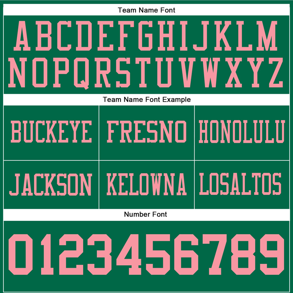 Custom Kelly Green Medium Pink Authentic Football Jersey