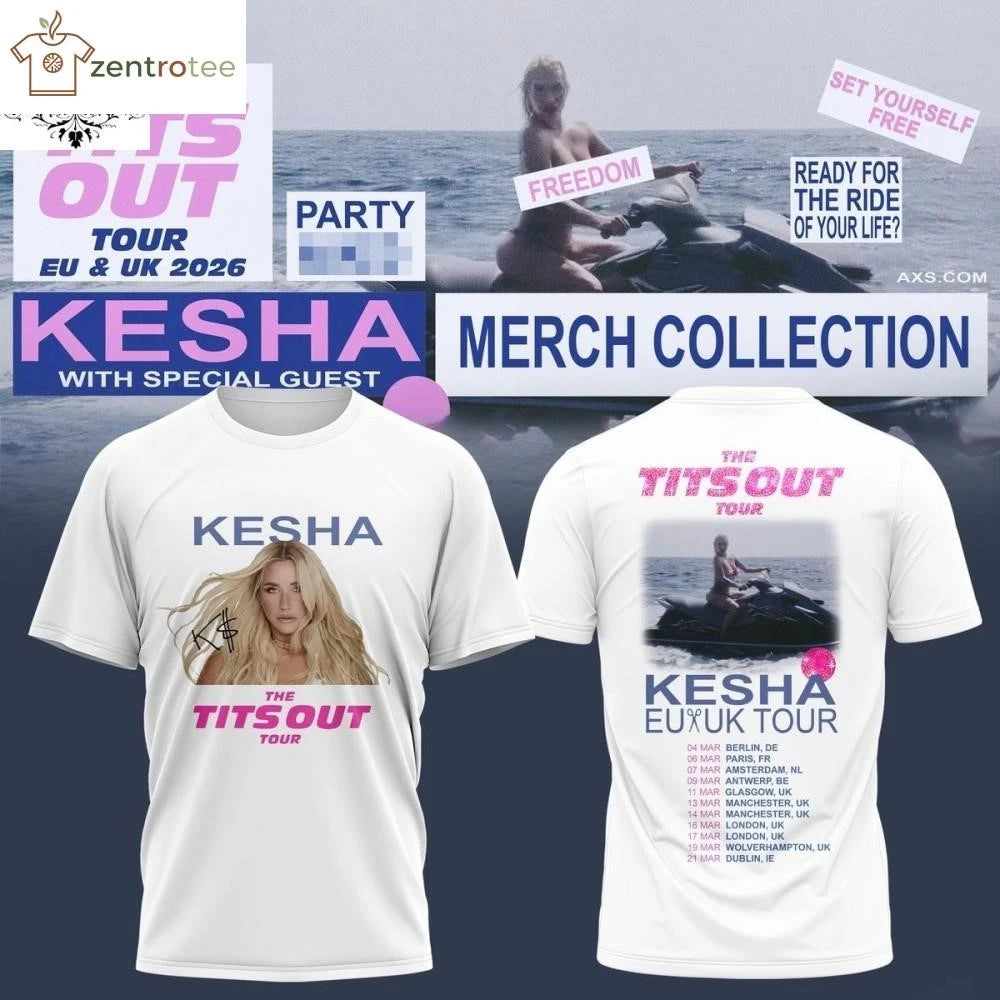 Kesha The Tits Out Tour 2026 signature tee