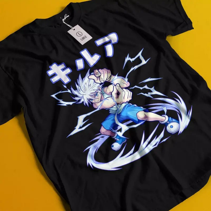Killua Hisoka Shirt Hunter X Hunter Manga Strip HXH Anime Gon T Shirtstyle{N002}2 T-Shirts