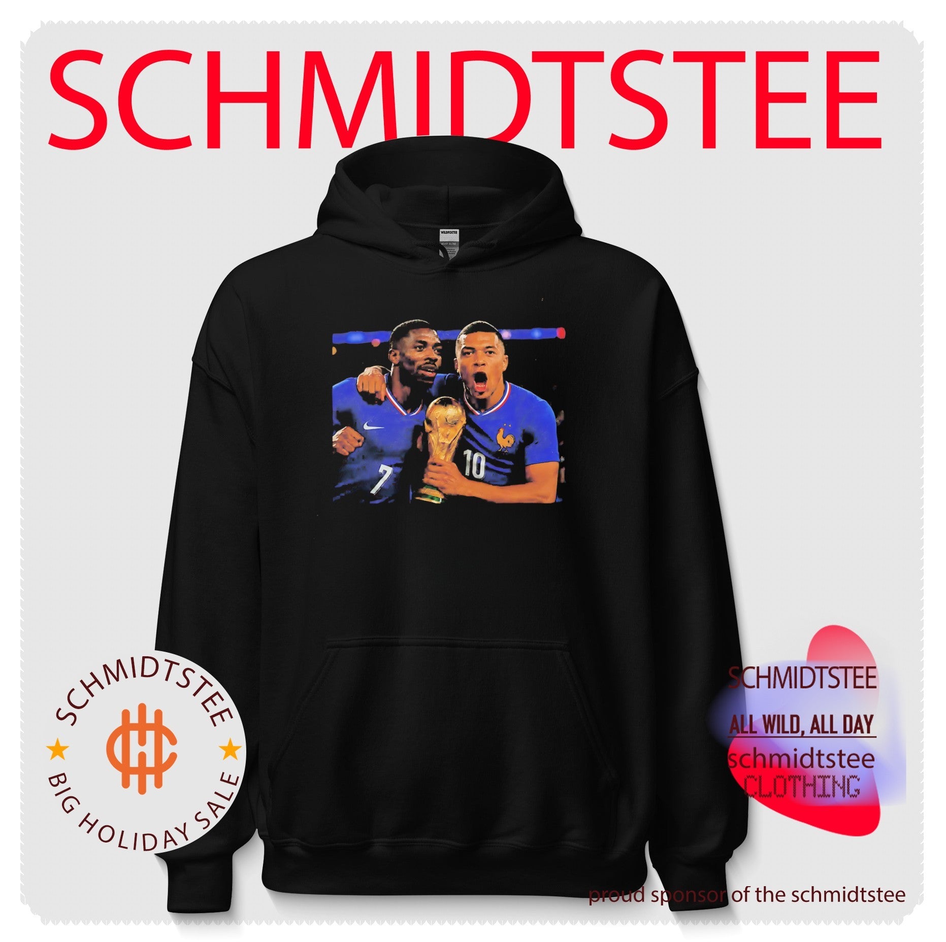 Kylian Mbappe and Ousmane Dembele France National Team Distressed trophy shirt