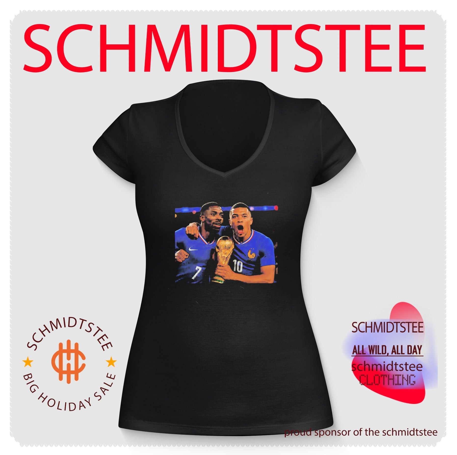Kylian Mbappe and Ousmane Dembele France National Team Distressed trophy shirt