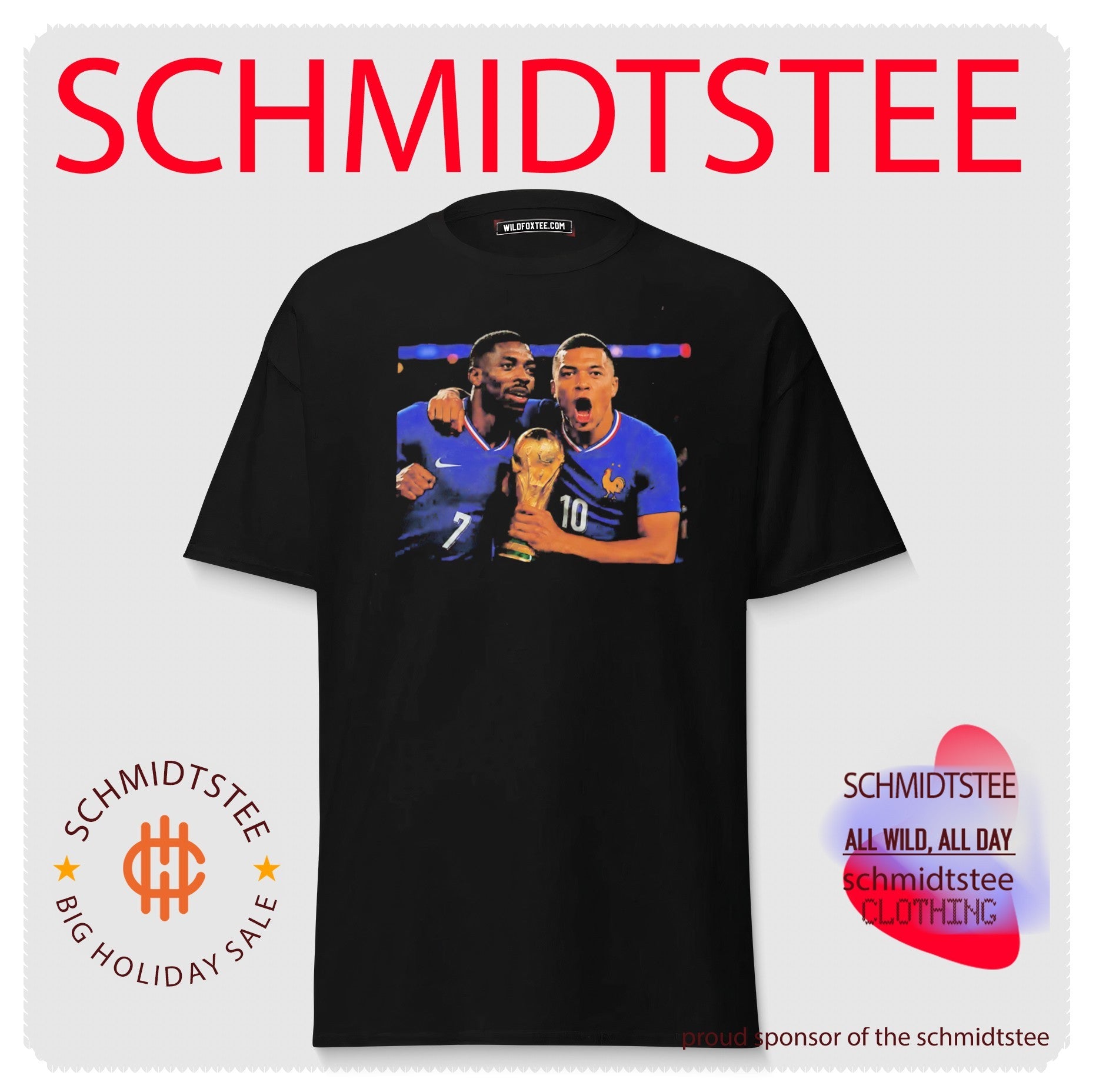 Kylian Mbappe and Ousmane Dembele France National Team Distressed trophy shirt