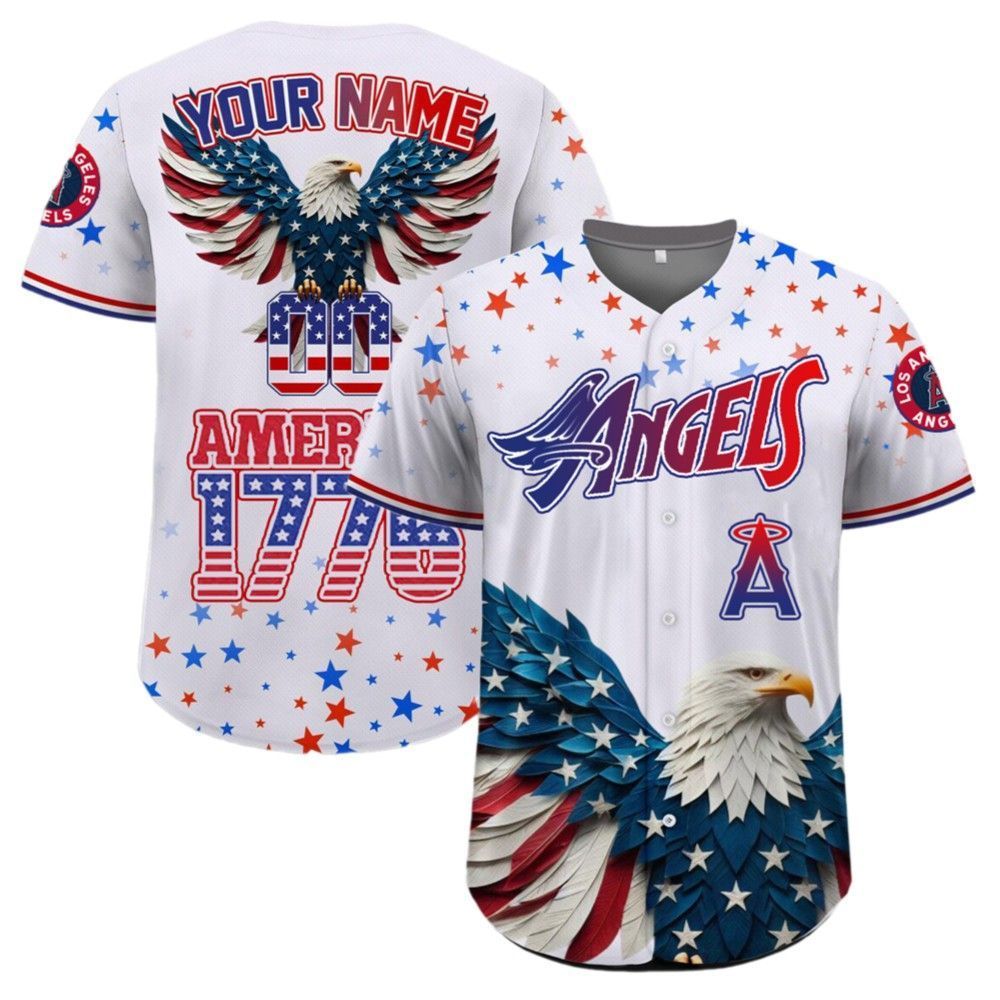 LA Angels Independence Day Baseball Jersey 2025 - Grishko.com