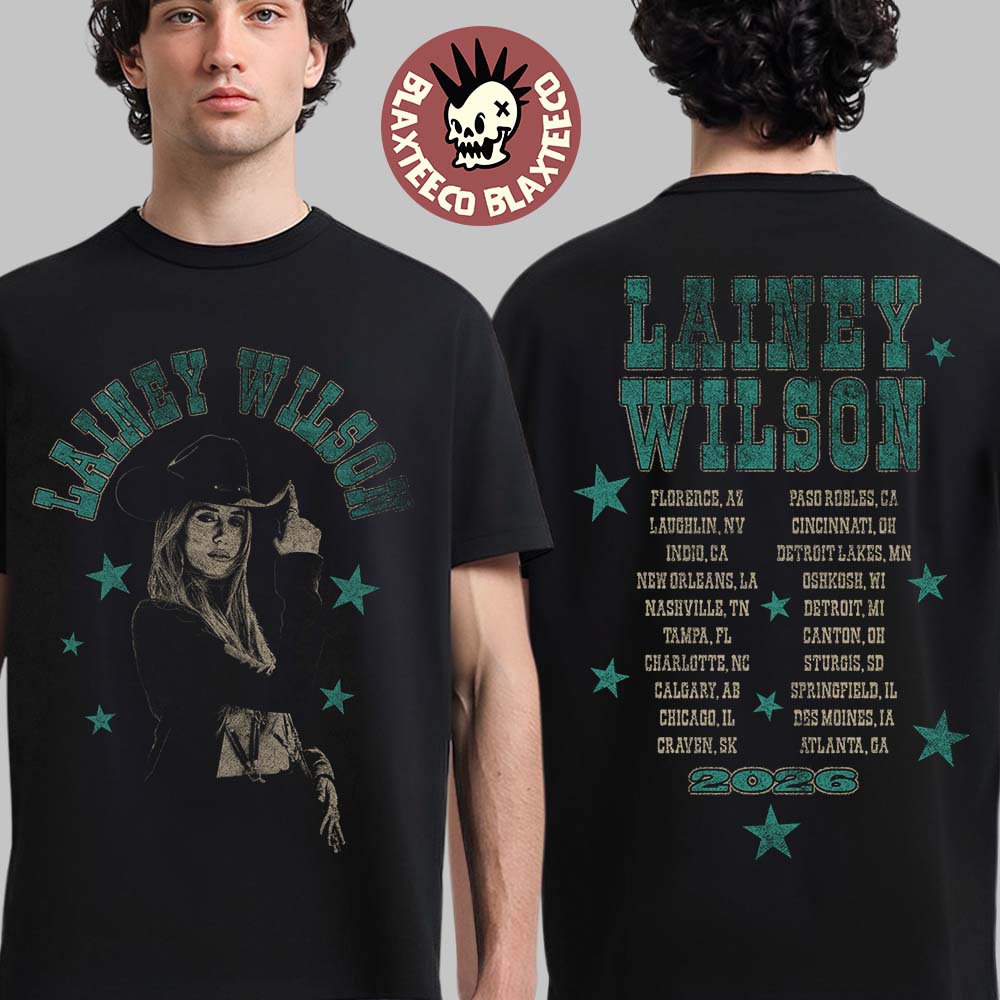 Lainey Wilson Whirlwind World Tour 2026 Dates Back Two Sided T-Shirt