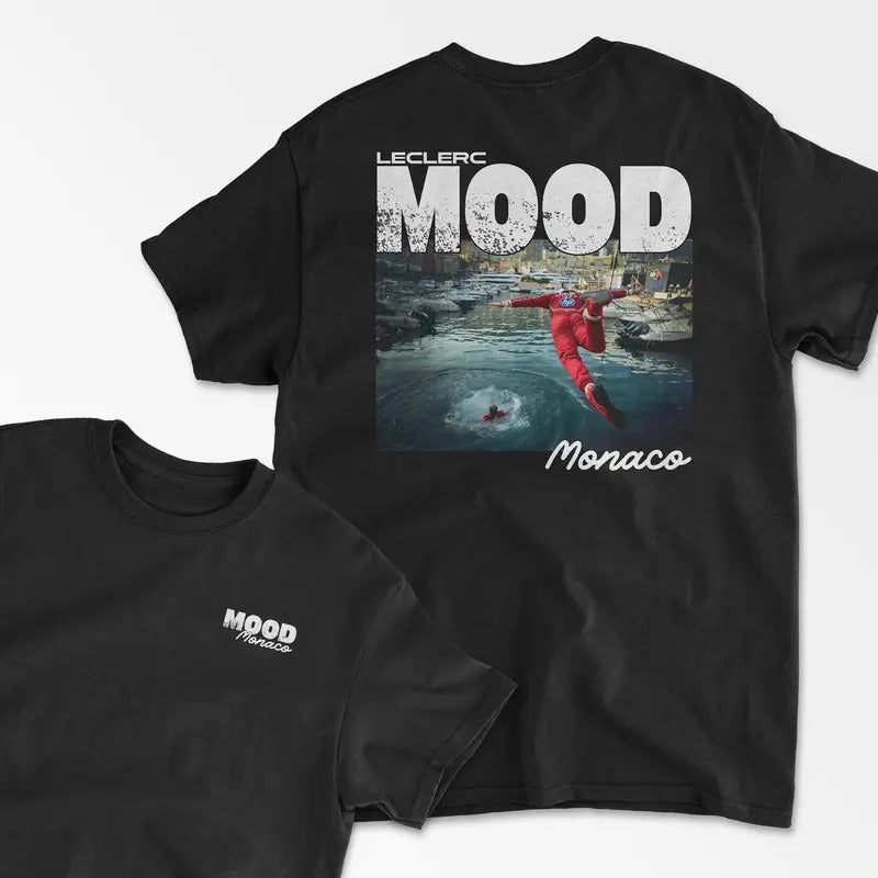 Leclerc Mood Inspired Racing Driver Shirt Leclerc Monte Carlo Racing Shirt Monaco Race Winner Shirt Motorsport Car Menswear T-Shirts