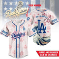 Let's Go Dodgers Cherry Blossom Baseball Jersey - Grishko.com