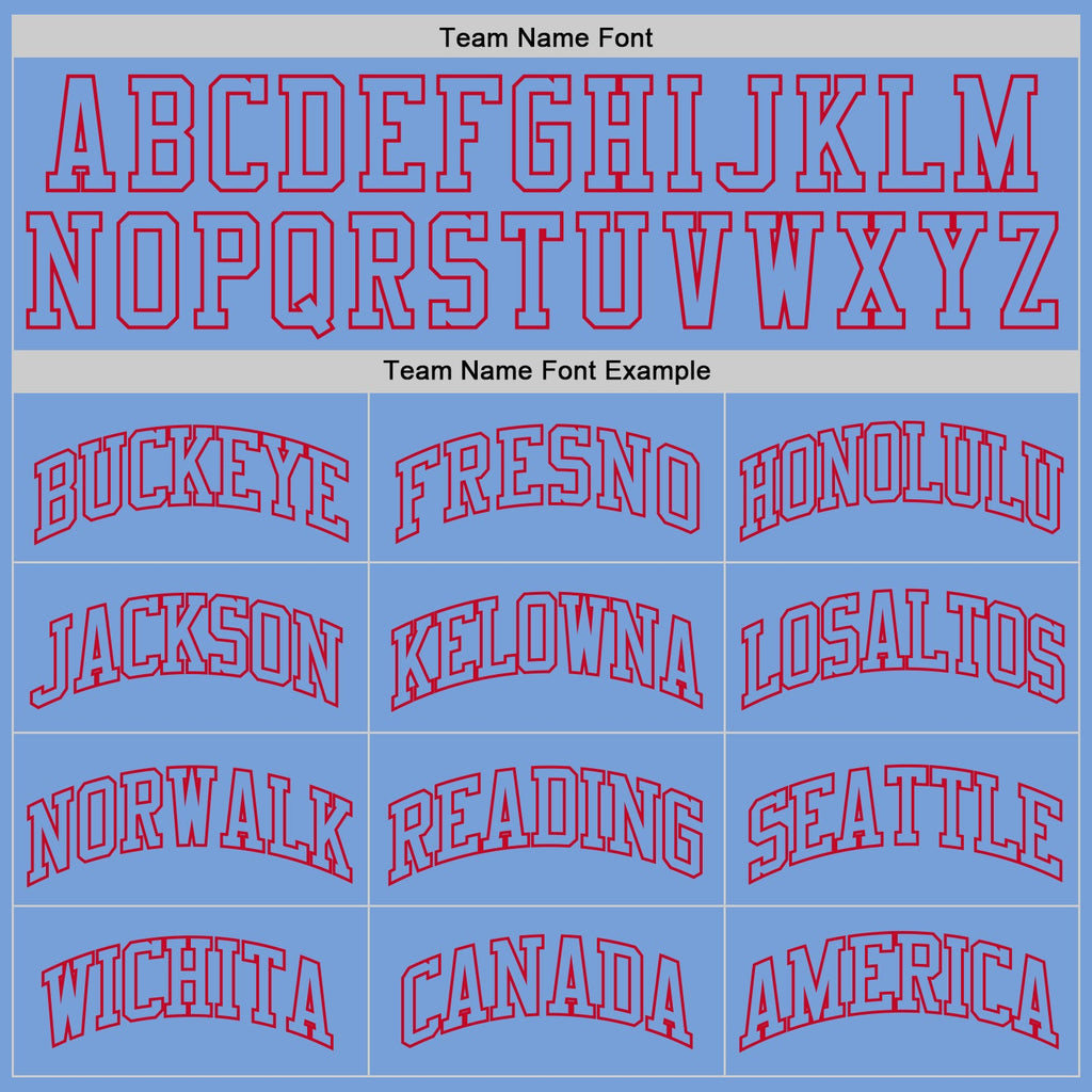 Custom Light Blue Light Blue-Red Authentic Throwback Basketball Jersey