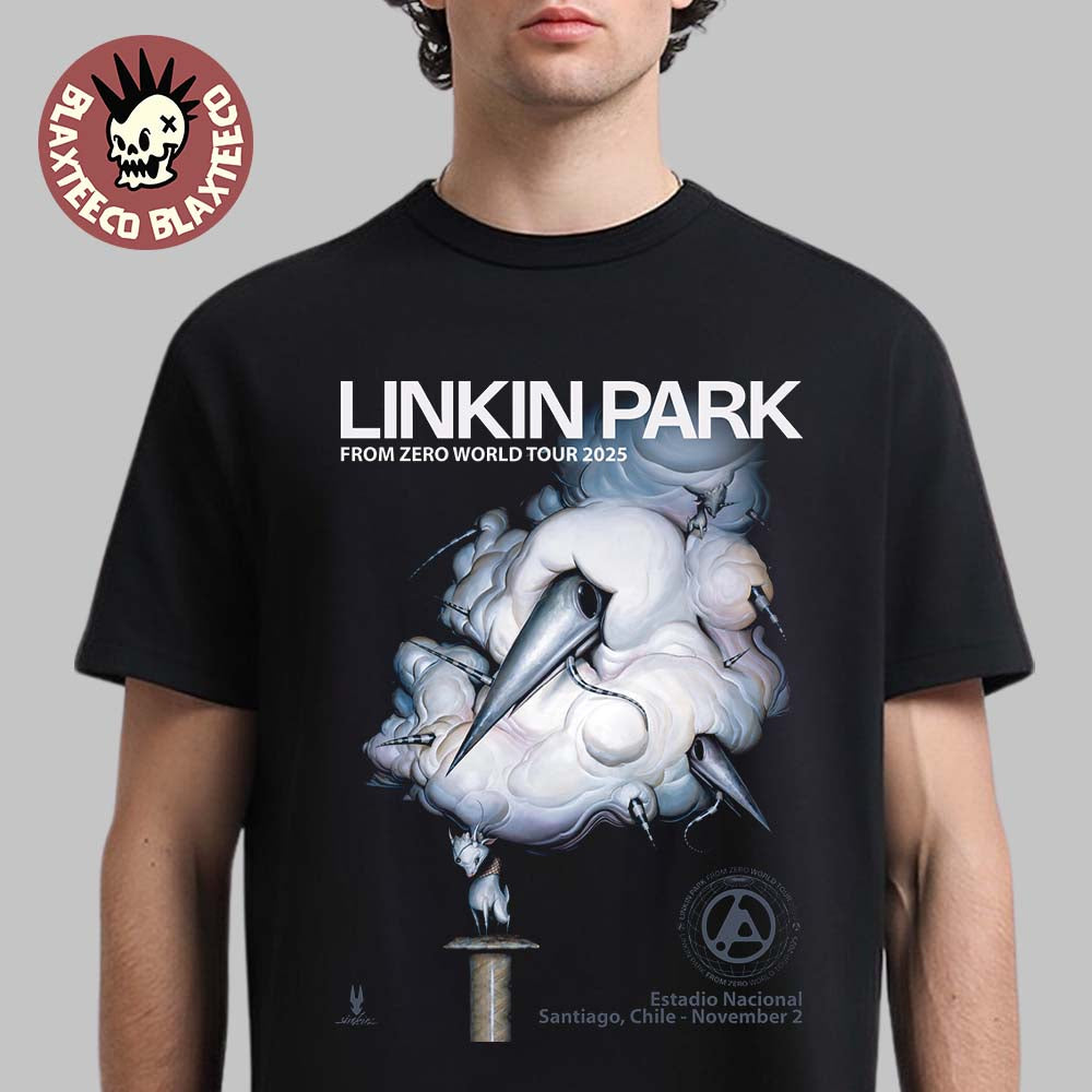 Linkin Park From Zero World Tour 2025 Santiago Chile Poster At Estadio National On November 2 2025 T-Shirt