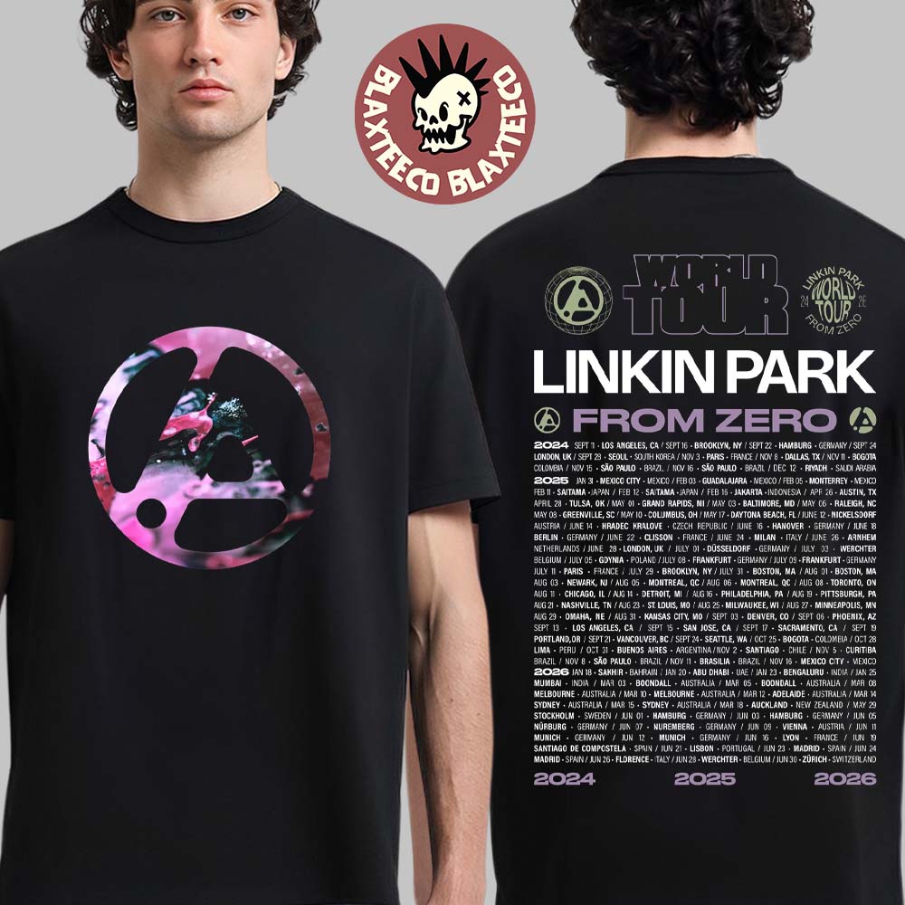 Linkin Park From Zero World Tour 2026 Europe And UK Merch Logo With Dates T-Shirt
