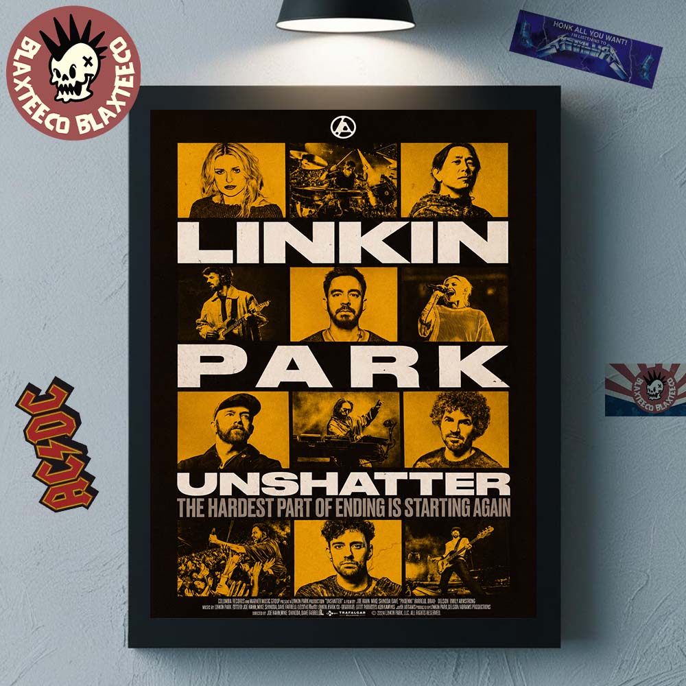 Linkin Park Unshatter Movie Poster The Hardest Part Of Ending Is Starting Again Home Decor Poster Canvas