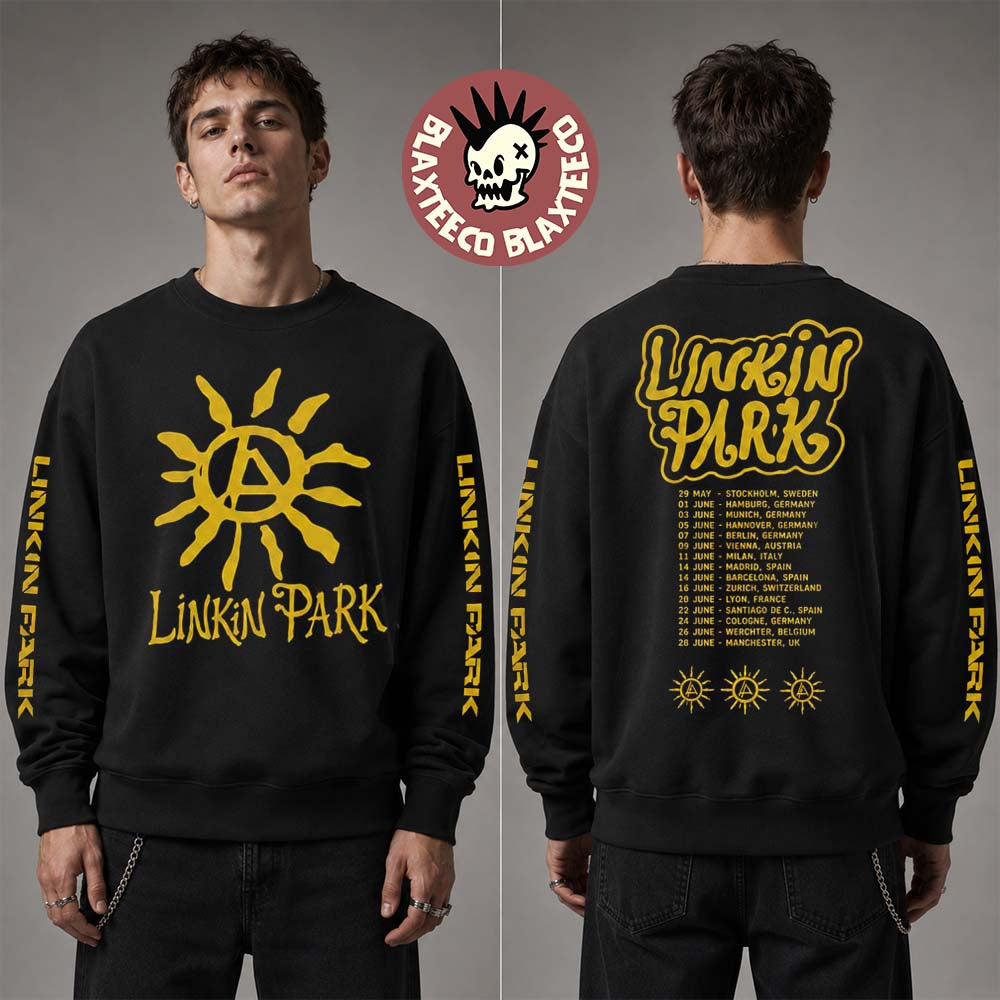 Linkin Park X Deus Ex Machina Download Festival 2026 Exclusive Merch Donington Park UK From 10 To 14 June 2026 FZ World Tour Sun Logo Sweater