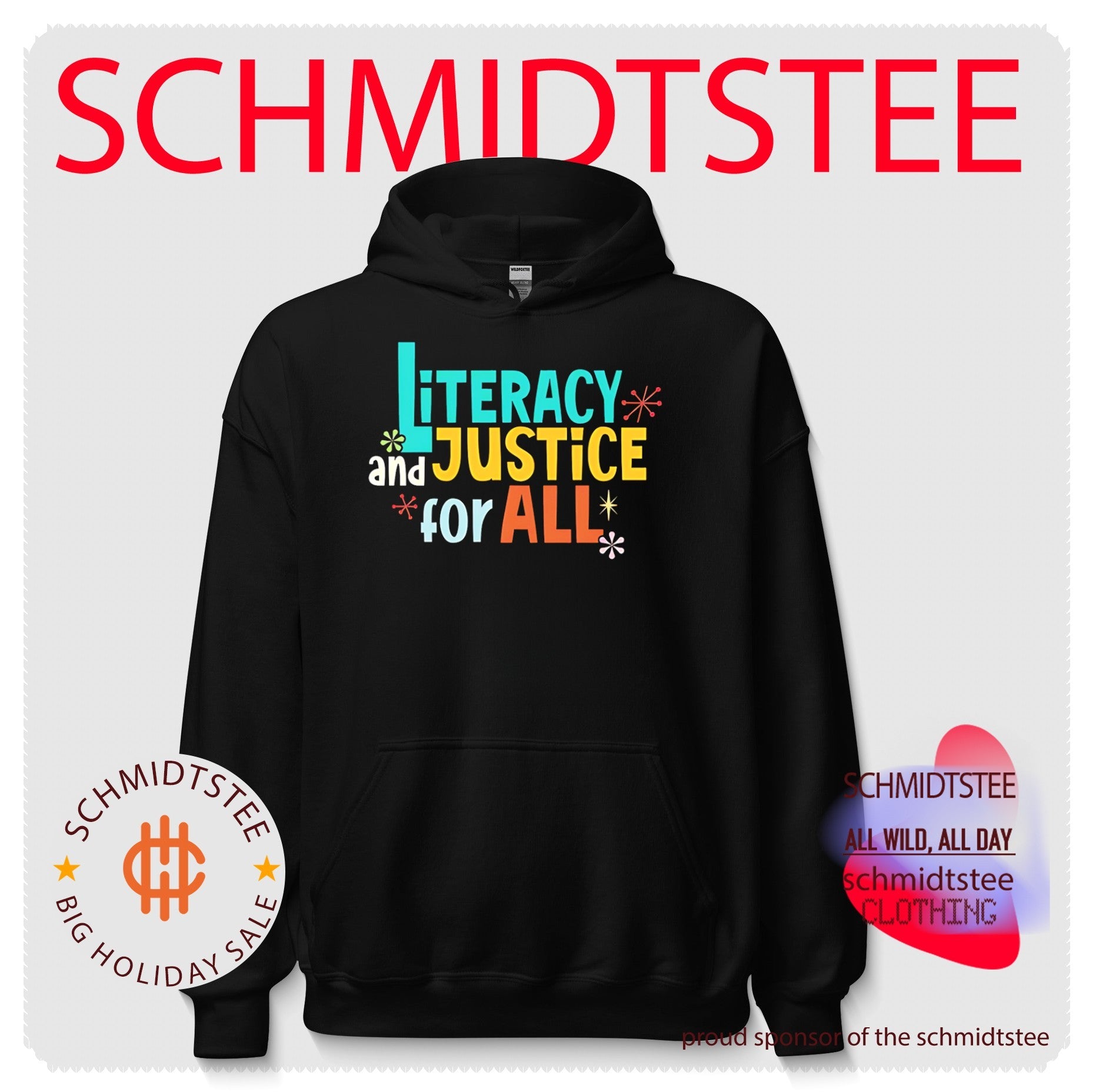 Literazy and justice for all shirt