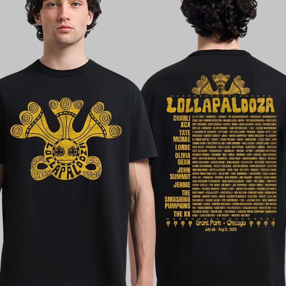 Lollapalooza Chicago 2026 Merch At Grant Park From July 30 To August 2 2026 Guide Lineup T Shirt