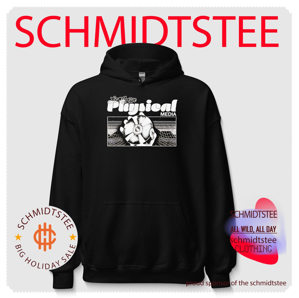 Long Live Physical Media Retro CD Hand compact disc shirt