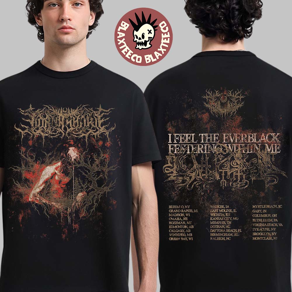 Lorna Shore I Feel The Everblack Festering Within Me 2026 Tour North America Merch T-Shirt