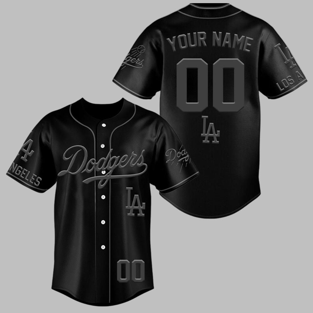 Los Angeles Dodgers Back to the Basics Black Jersey - Grishko.com