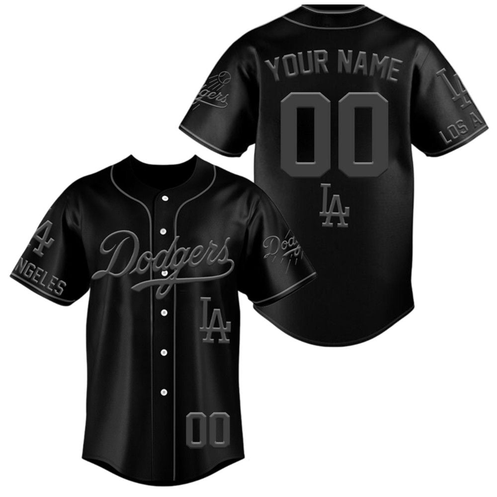 Los Angeles Dodgers Back to the Basics Black Jersey - Grishko.com