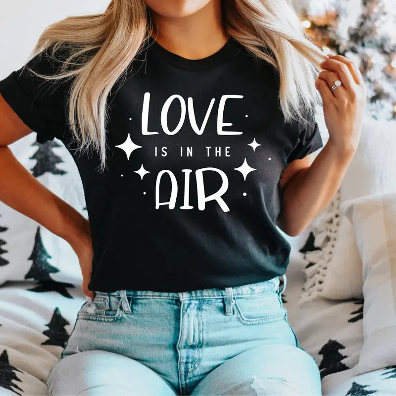 Love Is Air Shirt Valentine Valentines Lovers Short Sleeve Retro Valentine'S Shirt T-Shirts