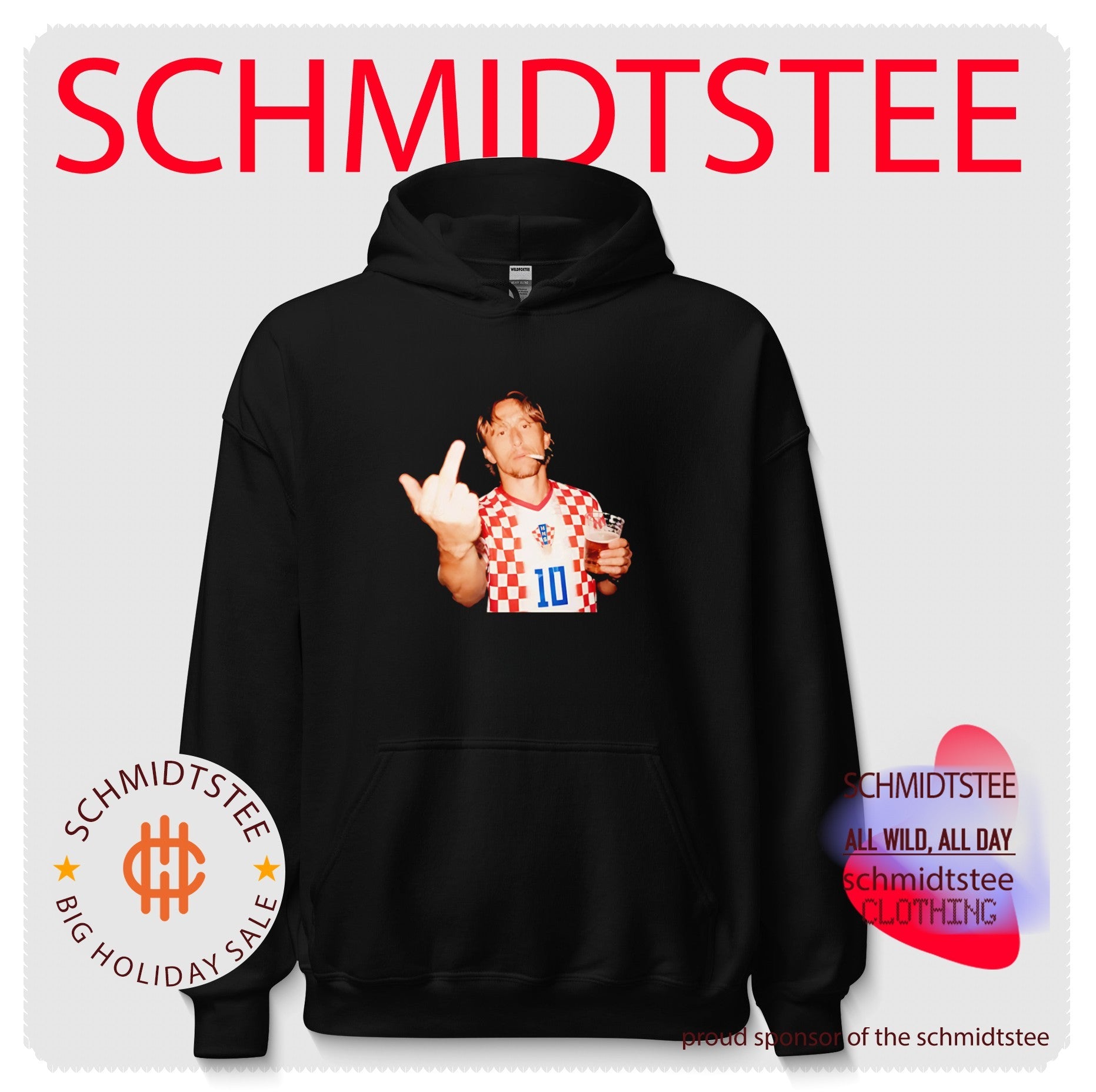 Luka Modric Croatia National Team Middle Finger Beer and Cigarette shirt