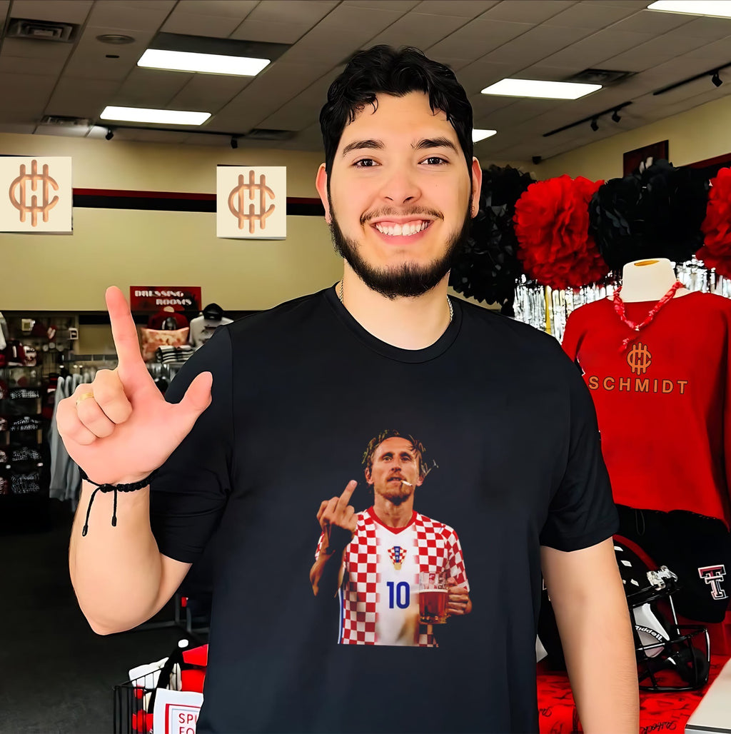 Luka Modric Croatia National Team Smoking and Middle Finger shirt