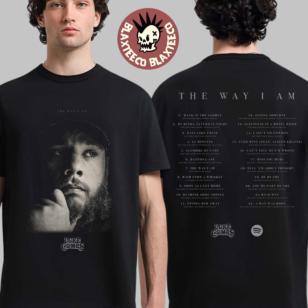 Luke Combs The Way I Am Album Cover With Tracklist Two Sided T-Shirt