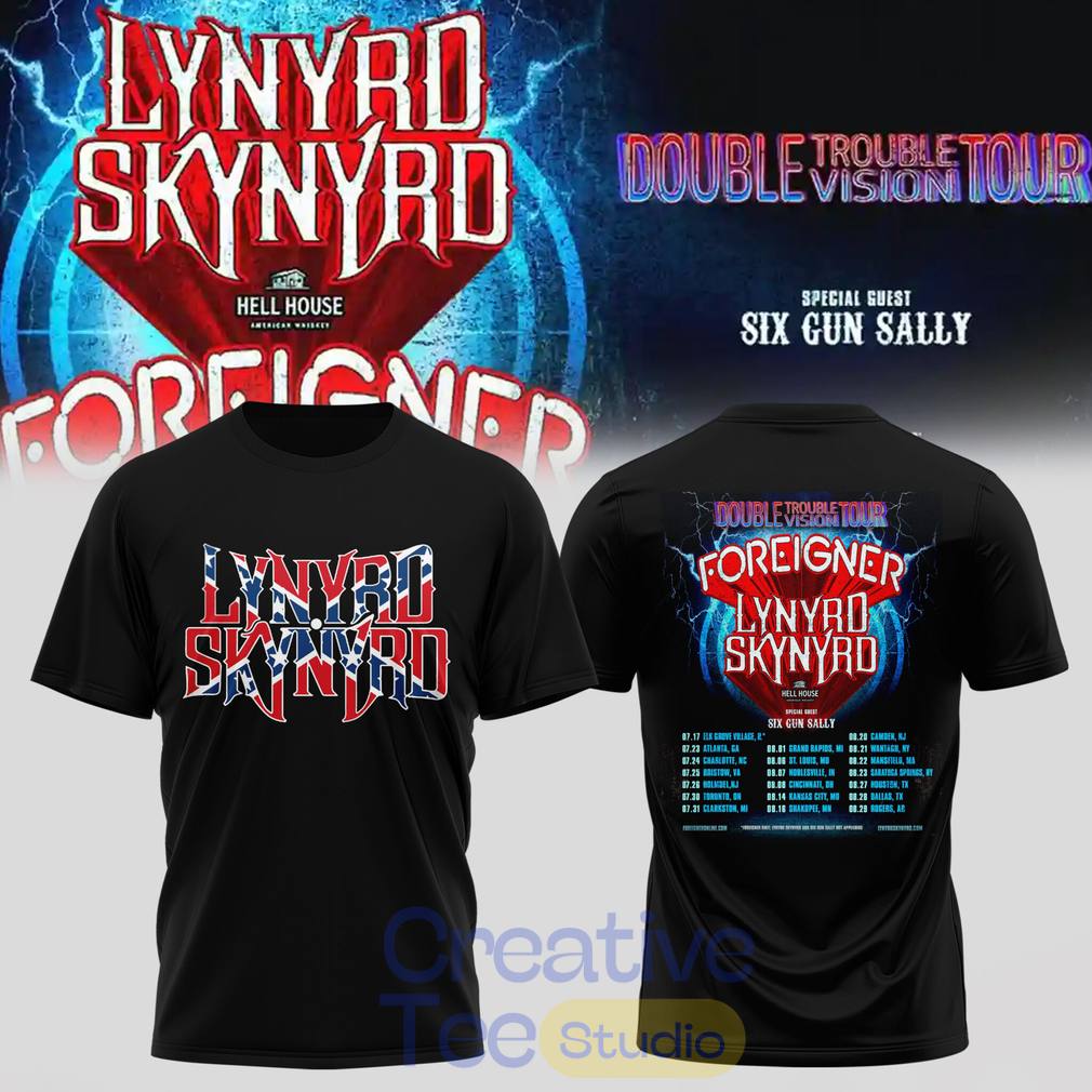 Lynyrd Skynyrd Double Trouble Double Vision Tour T-Shirt