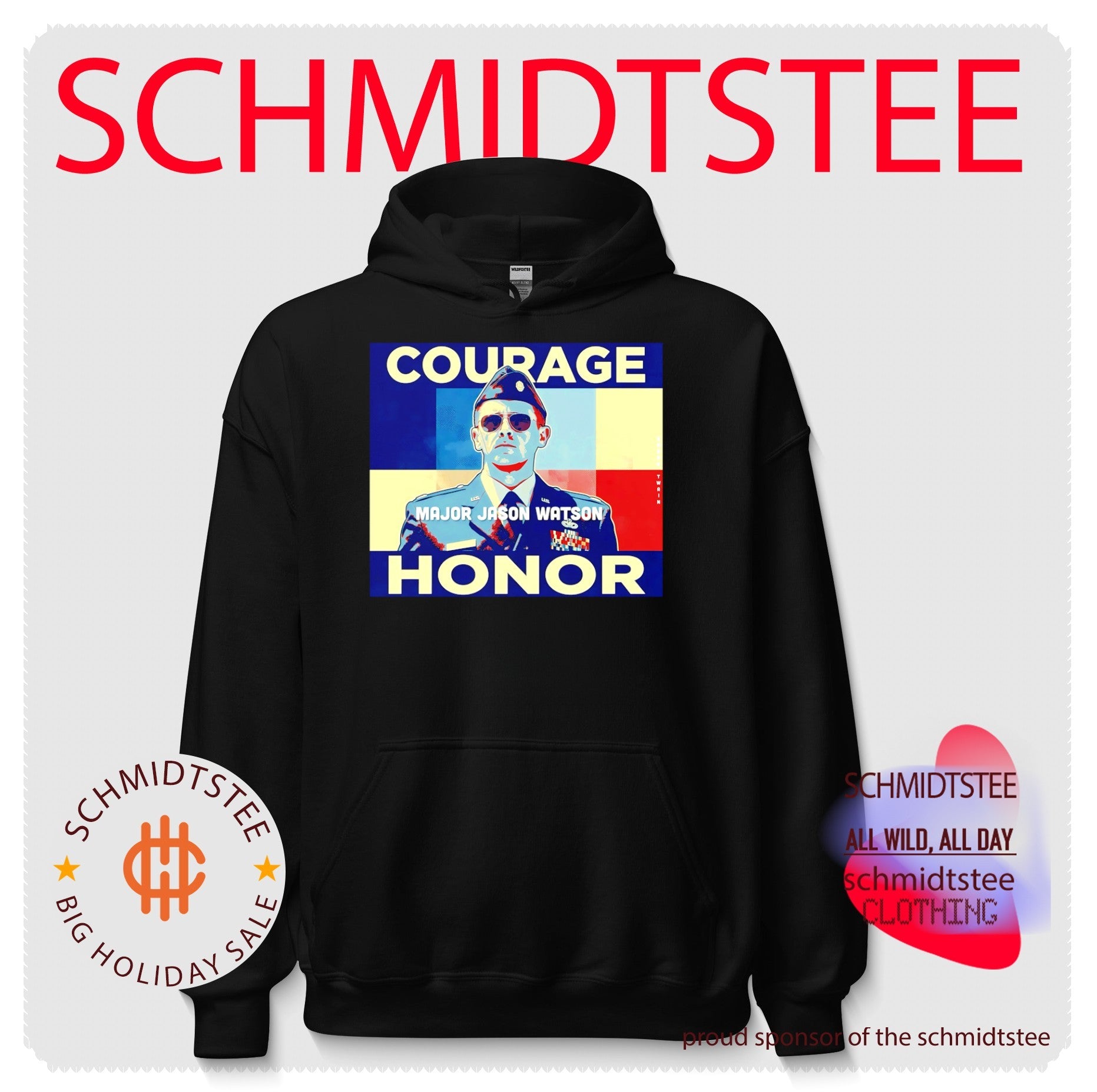 Major Jason Watson Courage and Honor Retro Poster shirt