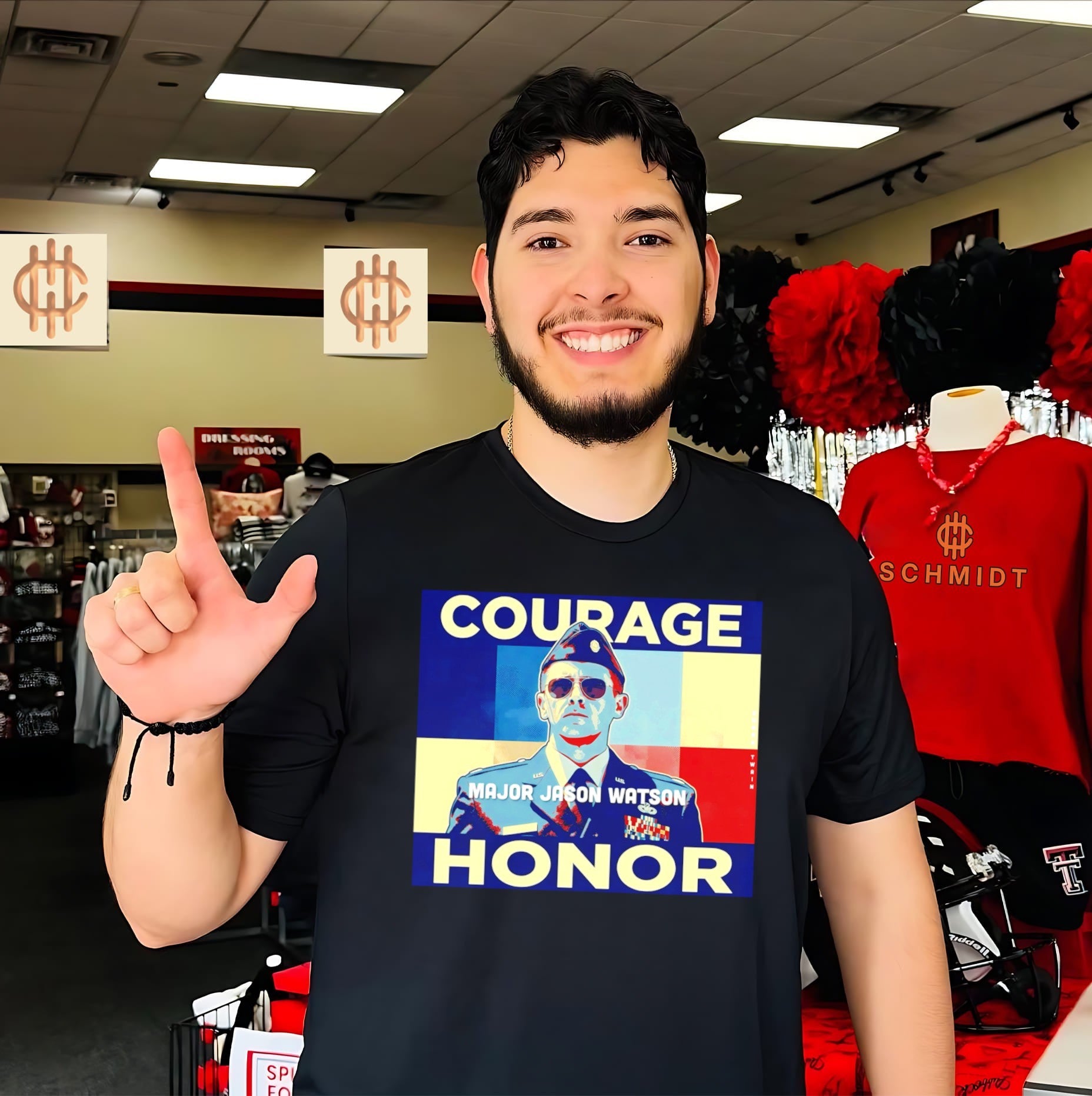 Major Jason Watson Courage and Honor Retro Poster shirt