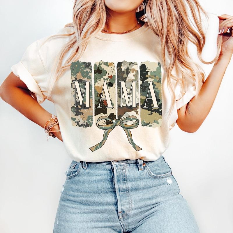Mama Camo Camouflage Mama Coquette Mama Mama Varsity Mama Bow Duck Camo Camo Mama Retro Mama T-Shirts
