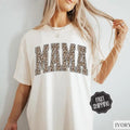 Mama Leopard Shirt Mom Mama Varsity Leopard Letters Shirt Cute Mom Shirt Mama Top Womenswear T-Shirts