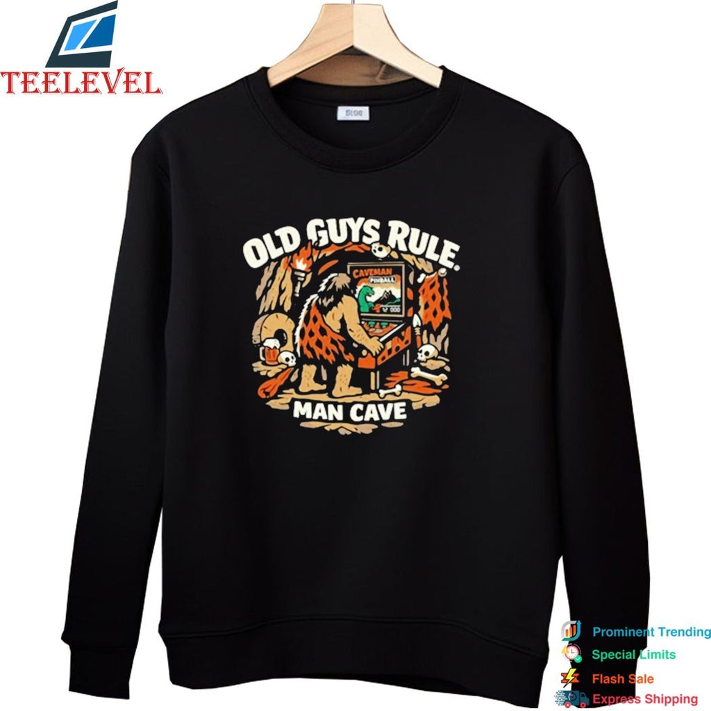 Man Cave Chocolate Old Guys Rule Caveman Shed T-shirts