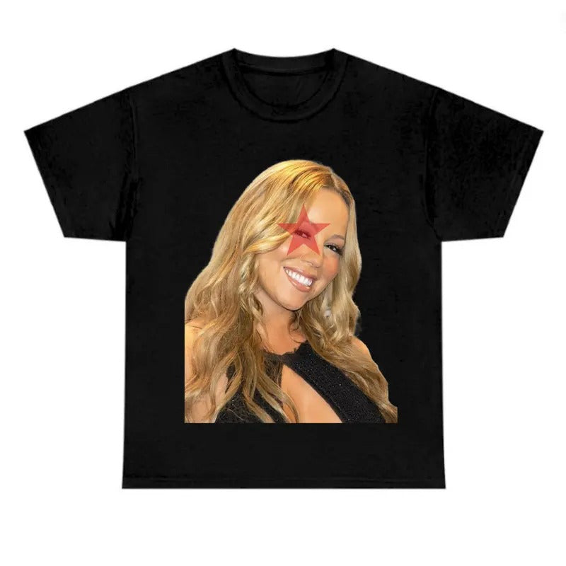 Mariahh Black Careyyy Red Star Fans Shirt T-Shirts