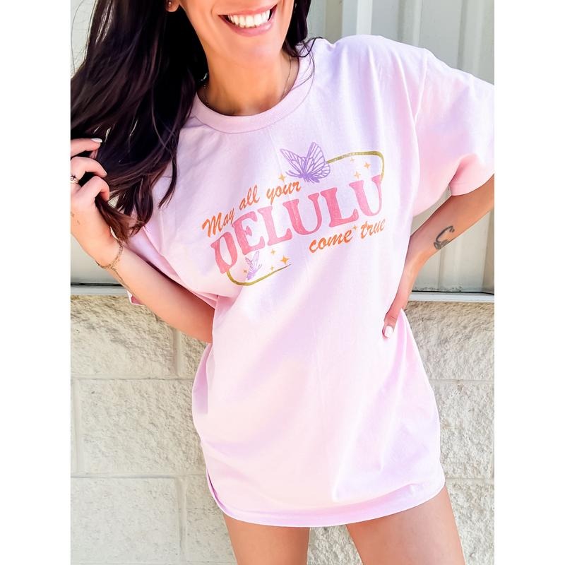 May All Your Delulu Top T-Shirts